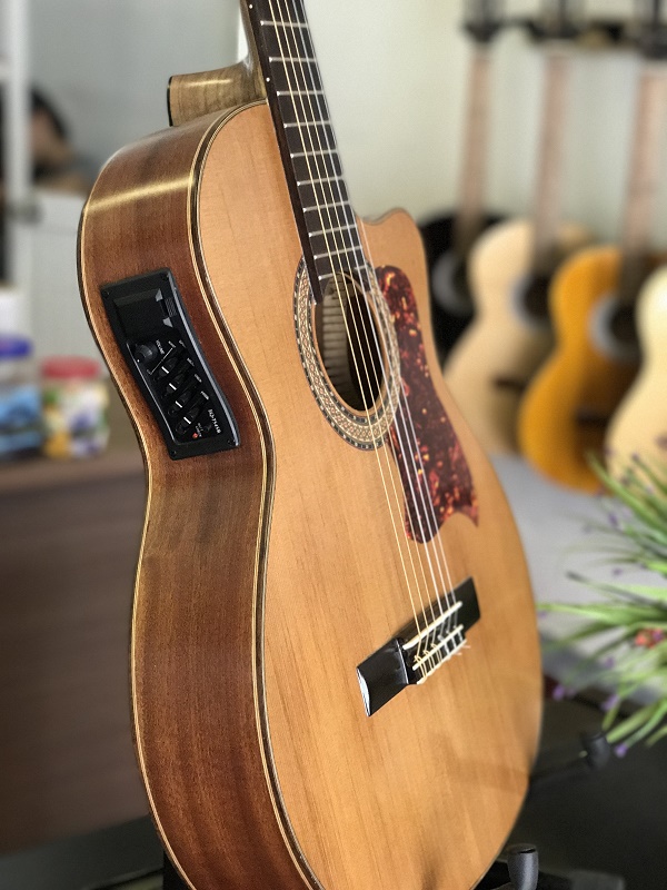 Đàn guitar acoustic có tiếng đàn to và mạnh hơn so với đàn guitar Classical