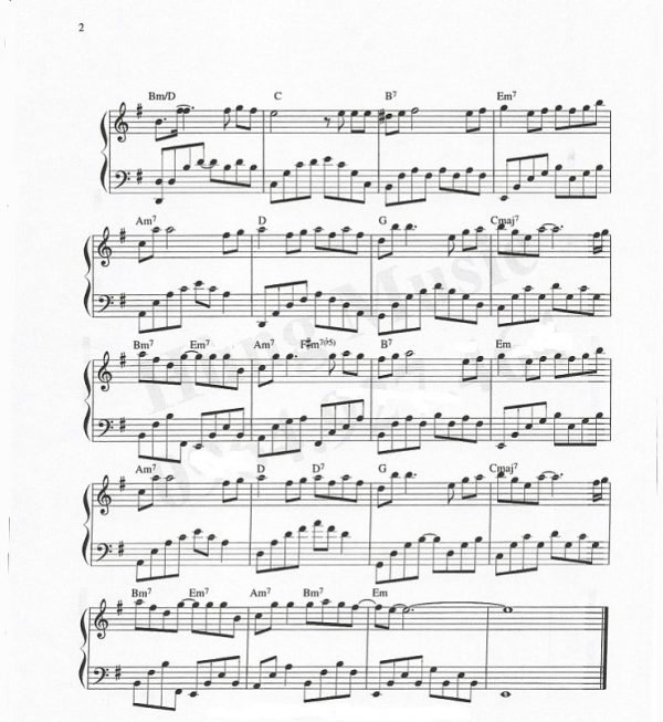 Sheet nhạc piano bài hát “Em gái mưa”